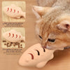 Silicone Catnip Fish Toy, Beige - Treat Dispensing