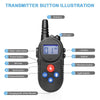 Dog Training Collar 1000m Remote Shock Vibration Waterproof Yellow