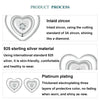 S925 Sterling Silver Platinum-plated Heart-shaped Star Earrings(BSE1045)
