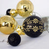 44pcs/set 3-6cm Christmas Ball Painted Pendant Electroplated Ball Ornaments, Color: Golden Red Green