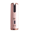 USB Charging Automatic Hair Curler Portable Mini Wireless Multi-function Curling Iron with LCD Display (Pink)