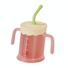Baby Drink Cup Slant Mouth Mug Children Drinking Straw Water Cup(Red)
