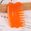 Resin Scraping Sheet Massage Facial Tendon Stick Beauty Salon Shave Board Acupuncture Pen, Color Classification: Resin  Yellow Meridiary Comb