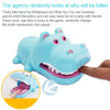 Cartoon Creative Hippo Shape Bite Hand Novelty Tricky Toys with Light and Music, Random Color Delivery