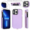 For iPhone 12 Pro Max Double Flap Zipper RFID Leather Phone Case with Short Lanyard(Light Purple)