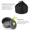 Aotu AT6385 Outdoor Camping Tableware Pots Cookwear Set for 1-2 Person(Green)