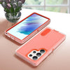 For Samsung Galaxy S25 Ultra 5G Rugged PC Hybrid Silicone Phone Case with Holder(Transparent+Orange)