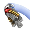 USAMS US-SJ618 2.4A USB to 8 Pin Silicone Data Cable, Length: 1m(Blue)