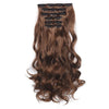 50cm 16 Card Long Curly Hair Wig Seamless Hair Extension Piece(9.6#)