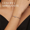 MSB006 Sterling Silver S925 White Gold Plated Moissanite Fashion Bracelet