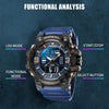 SMAEL 8049 Waterproof Sports Watch Men Multi-function Night Light Electronic Watch(Transparent Gray)