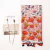 180 X 85cm  Women Cotton And Linen Scarf Retro Splicing Bohemian Printed Silk Shawl SL2008-005 Pink