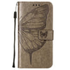 For Alcatel 1L 2021 Embossed Butterfly Leather Phone Case(Grey)