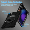 For Xiaomi Pad 7 / 7 Pro Rotatable Holder Silicone Hybrid PC Tablet Case with Shoulder Strap(Black)