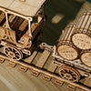 Red Wine Transport Truck 3D Wooden Puzzle Toys DIY Handmade Ornaments