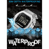 SANDA 9006 LED Digital Display Square Dial Sports Electronic Watch for Men and Women(Black Silver)