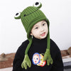 Children Cartoon Frog Woolen Hat Warm Knitted Hat Bomber Hat, Size: For 1-3 Years Old(Yellow)