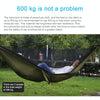 Portable Outdoor Parachute Hammock with Mosquito Nets (Black)