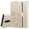 For Xiaomi Redmi 8 Rose Embossed Horizontal Flip PU Leather Case, with Holder & Card Slots & Wallet(Gold)