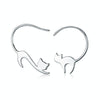 Naughty Cat S925 Sterling Silver Earrings