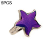 5 PCS Temperature Sensitive Discoloration Adjustable Open Ring(Big Starfish)