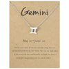 Zodiac Signs Necklace Electroplate Alloy Short Chain Jewelry, Style: Gemini Silver