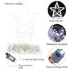 10LM 350 LED Star Waterfall Light Christmas Tree String Lights Outdoor Meteor Light, Plug Spec: US Plug(RGB Light)