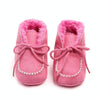 D2245 Winter Warm Baby Cotton Boots Plus Velvet Thickened Baby Walking Shoes, Size: 12cm(Pink)