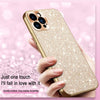 For iPhone 15 Pro Electroplating Star Diamond CD Texture Lens Ring Phone Case(Pink)