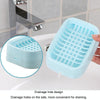 Bathroom Drainage Dual Layer Soap Box Plastic Put Soap Holder(Blue Green)