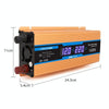 Carmaer Modified Sine Wave 24V to 220V 1600W Car Multi-function Double Digital Display Inverter Household Power Converter
