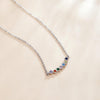 S925 Sterling Silver Colorful Rhombus Zircon Women Nacklace Jewelry