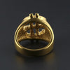 Rock Bling Gold US Dollar Sign Signets Rings for Men Jewelry, Ring Size:7(Gold)