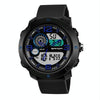 SANDA 762 Watch Men Watch Students Men Watch Fashion Trend Youth Waterproof Night light Sports Men(Blue)