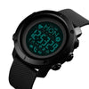 SKMEI 1511 Simple Bluetooth Men Smart Waterproof Compass Adult Smart Watch(Rubber Shell Black)