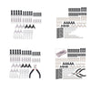 197pcs Zinc Alloy Painted Nylon Zipper Puller Set For Clothing Tent Install