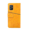 For Asus Zenfone 8 ZS590KS Geometric Stitching Horizontal Flip Leather Phone Case(Yellow)
