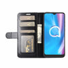 For Alcatel 1SE  2020 R64 Texture Single Horizontal Flip Protective Case with Holder & Card Slots & Wallet& Photo Frame(Black)