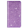 For Samsung Galaxy A6+ / J8 (2018) Ultrathin Glitter Magnetic Horizontal Flip Leather Case with Holder & Card Slots(Purple)