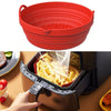 Air Fryer Silicone Baking Tray Folding Cake Baking Tray Baking Pad, Size: 8.5 Inches(Red)