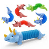 5 PCS Deformation And Stretching Dinosaur Student Decompression Toy(Purple)