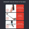 RUIGPRO One-piece Handheld Tripod Selfie Stick Telescopic Monopod Mount for GoPro, Insta360, DJI and Other Action Cameras(Black)
