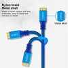 USB 3.0 Male To Micro USB 3.0 Male Braided Cable, Length:0.6m(Blue)