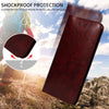PU Flip Double Phone Card Slot Case, Size:19 x 11cm(Wine Red)