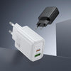 hoco N63 PD30W+QC3.0 Charger Set with 1m Type-C to Type-C Cable, Specification:EU Plug(Black)