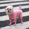 Waterproof Dog Raincoat with Visor & Shoes, Pink, S