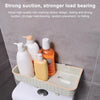 Shelf Bathroom Storage Toilet Multi-purpose Bathroom Basket Nail-free Paste Strong Kitchen Plastic Storage Box(Khaki)