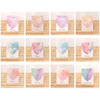 100 PCS A368 Heart Shape Thanks Greeting Card(Purple Blue)