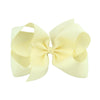 5 PCS 6 Inch Colorful Kids Girls Big Solid Ribbon Hair Bow Clips(21)