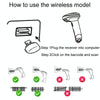 Supermarket Cashier Express Scanner Warehouse Handheld Barcode Scanning Device, Model: Wired Red Light